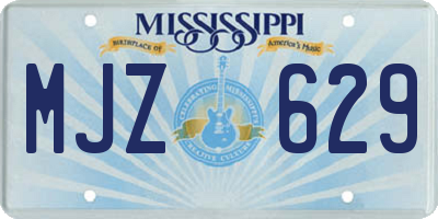 MS license plate MJZ629