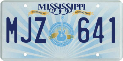 MS license plate MJZ641