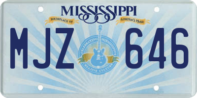 MS license plate MJZ646