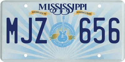 MS license plate MJZ656