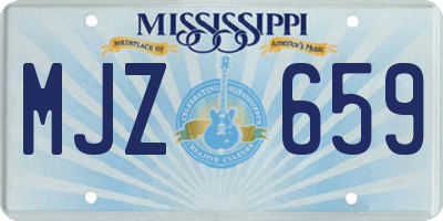 MS license plate MJZ659