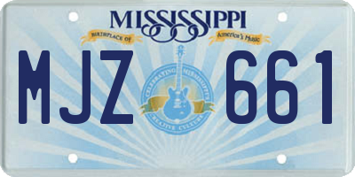 MS license plate MJZ661