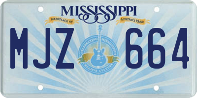 MS license plate MJZ664