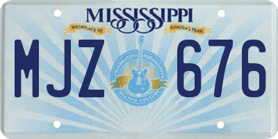 MS license plate MJZ676