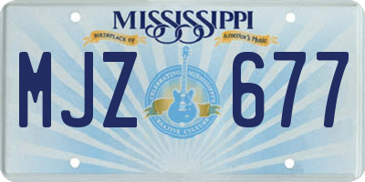 MS license plate MJZ677