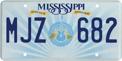 MS license plate MJZ682
