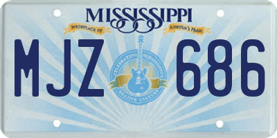 MS license plate MJZ686