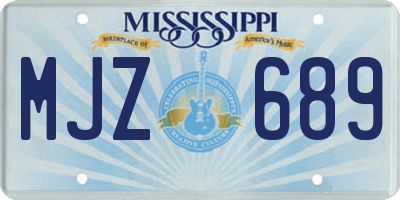 MS license plate MJZ689