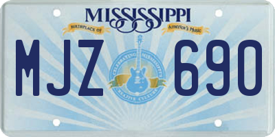 MS license plate MJZ690