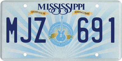 MS license plate MJZ691