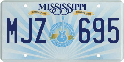 MS license plate MJZ695