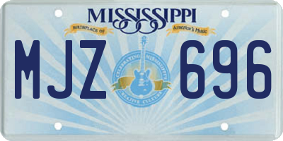 MS license plate MJZ696
