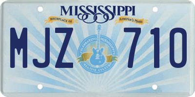 MS license plate MJZ710