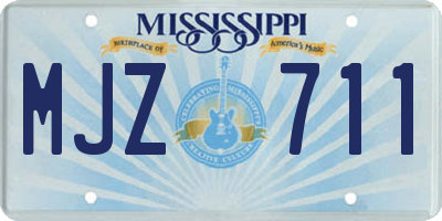 MS license plate MJZ711