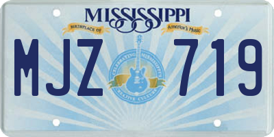 MS license plate MJZ719