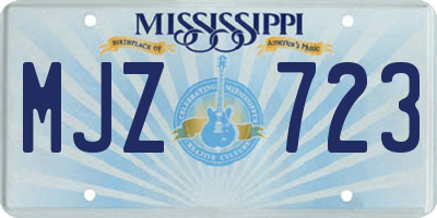 MS license plate MJZ723