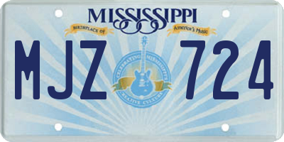 MS license plate MJZ724