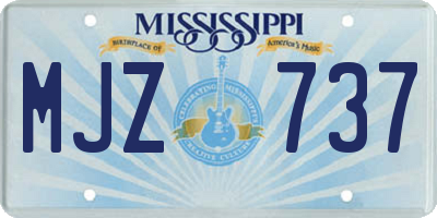 MS license plate MJZ737