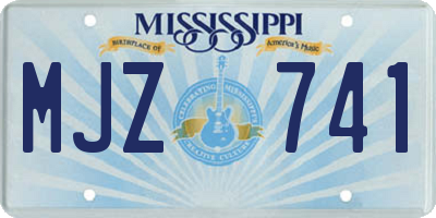 MS license plate MJZ741