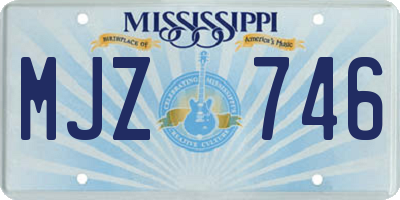 MS license plate MJZ746