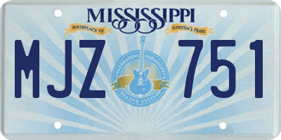 MS license plate MJZ751