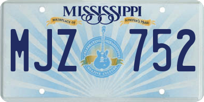 MS license plate MJZ752