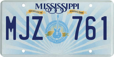 MS license plate MJZ761