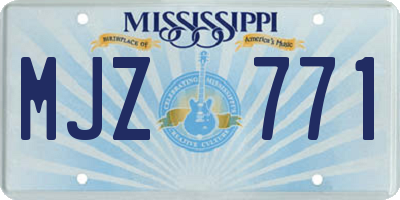 MS license plate MJZ771