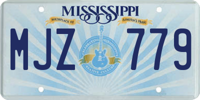 MS license plate MJZ779