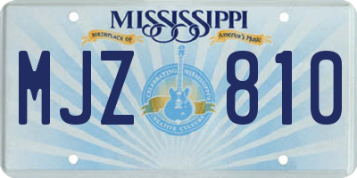 MS license plate MJZ810