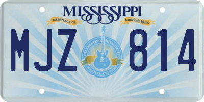 MS license plate MJZ814