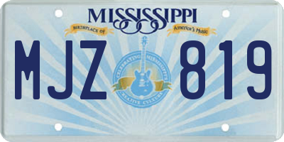 MS license plate MJZ819