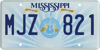 MS license plate MJZ821