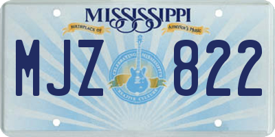MS license plate MJZ822