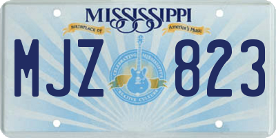 MS license plate MJZ823