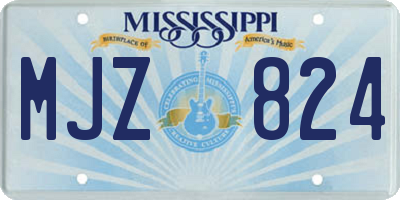MS license plate MJZ824