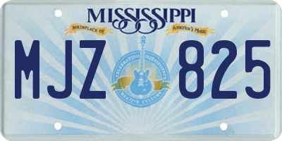 MS license plate MJZ825