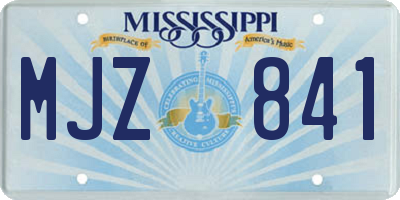 MS license plate MJZ841