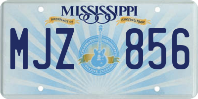 MS license plate MJZ856