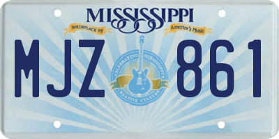 MS license plate MJZ861