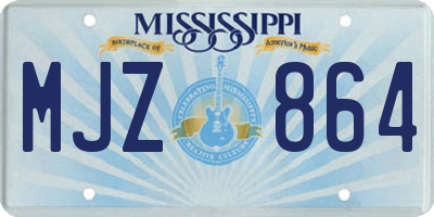 MS license plate MJZ864