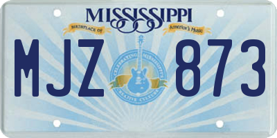 MS license plate MJZ873