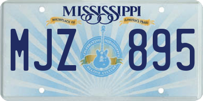MS license plate MJZ895