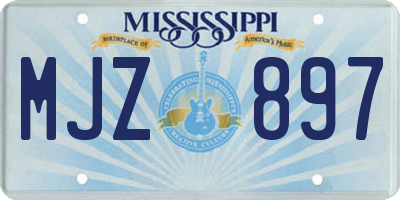 MS license plate MJZ897