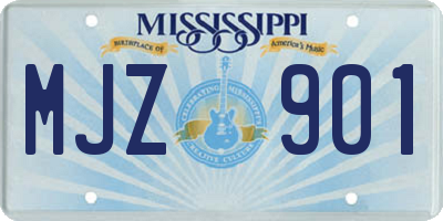 MS license plate MJZ901