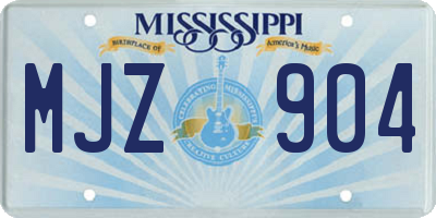 MS license plate MJZ904