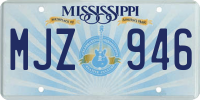 MS license plate MJZ946