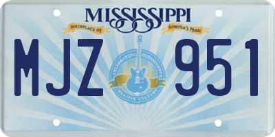 MS license plate MJZ951
