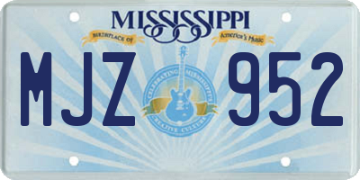 MS license plate MJZ952