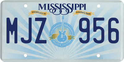 MS license plate MJZ956